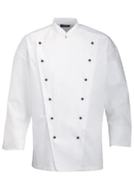 White Polycotton Long Sleeve Chef's Jacket