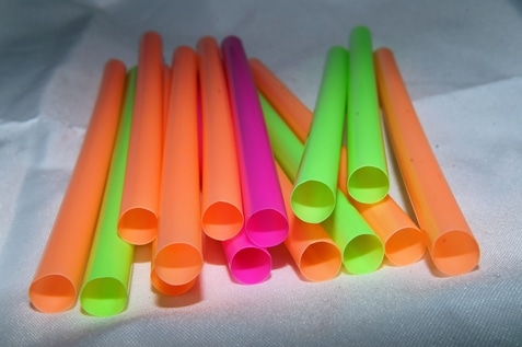 Different colour of straw