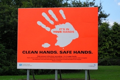 Hand hygiene reminder