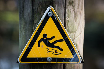 Caution slippery when wet