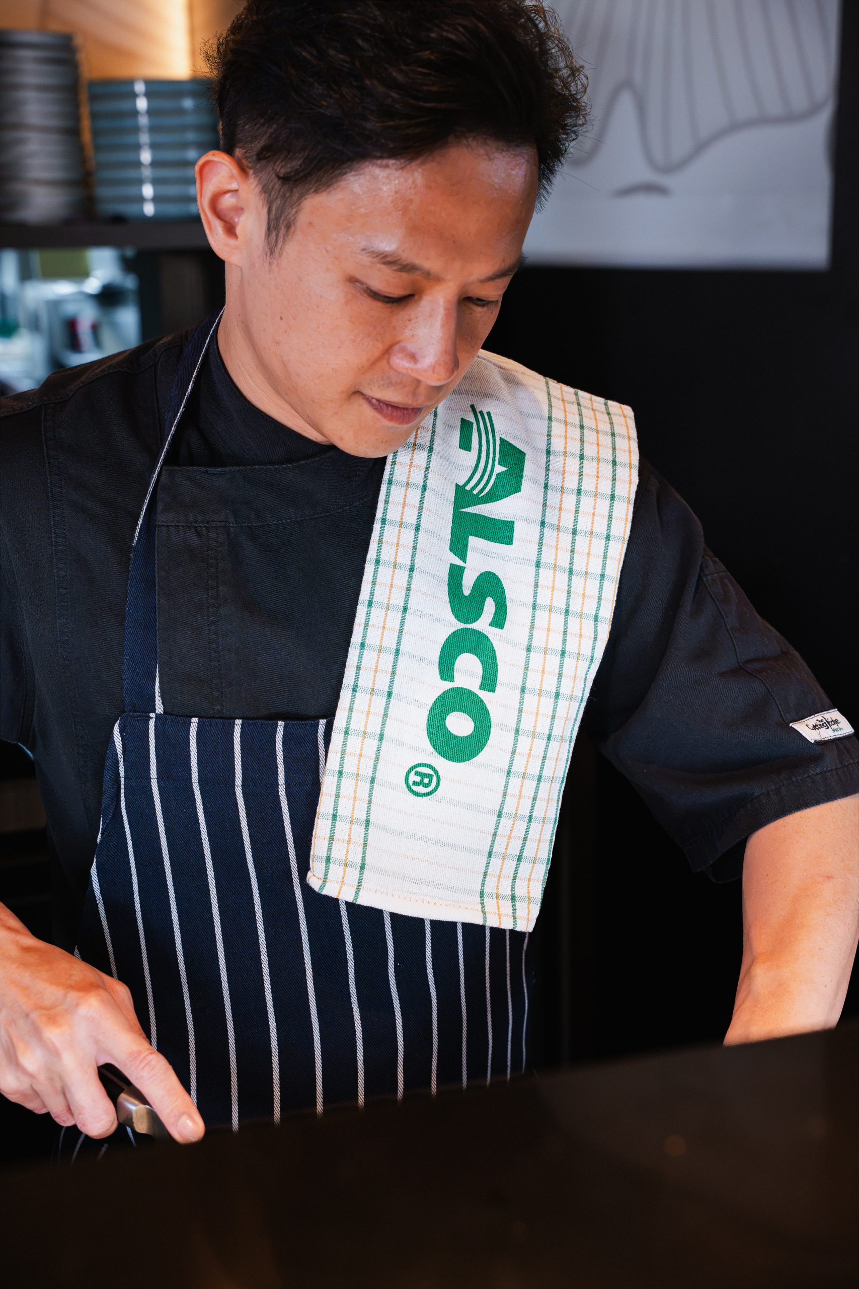 Chef wearing breathable premium Alsco chefswear