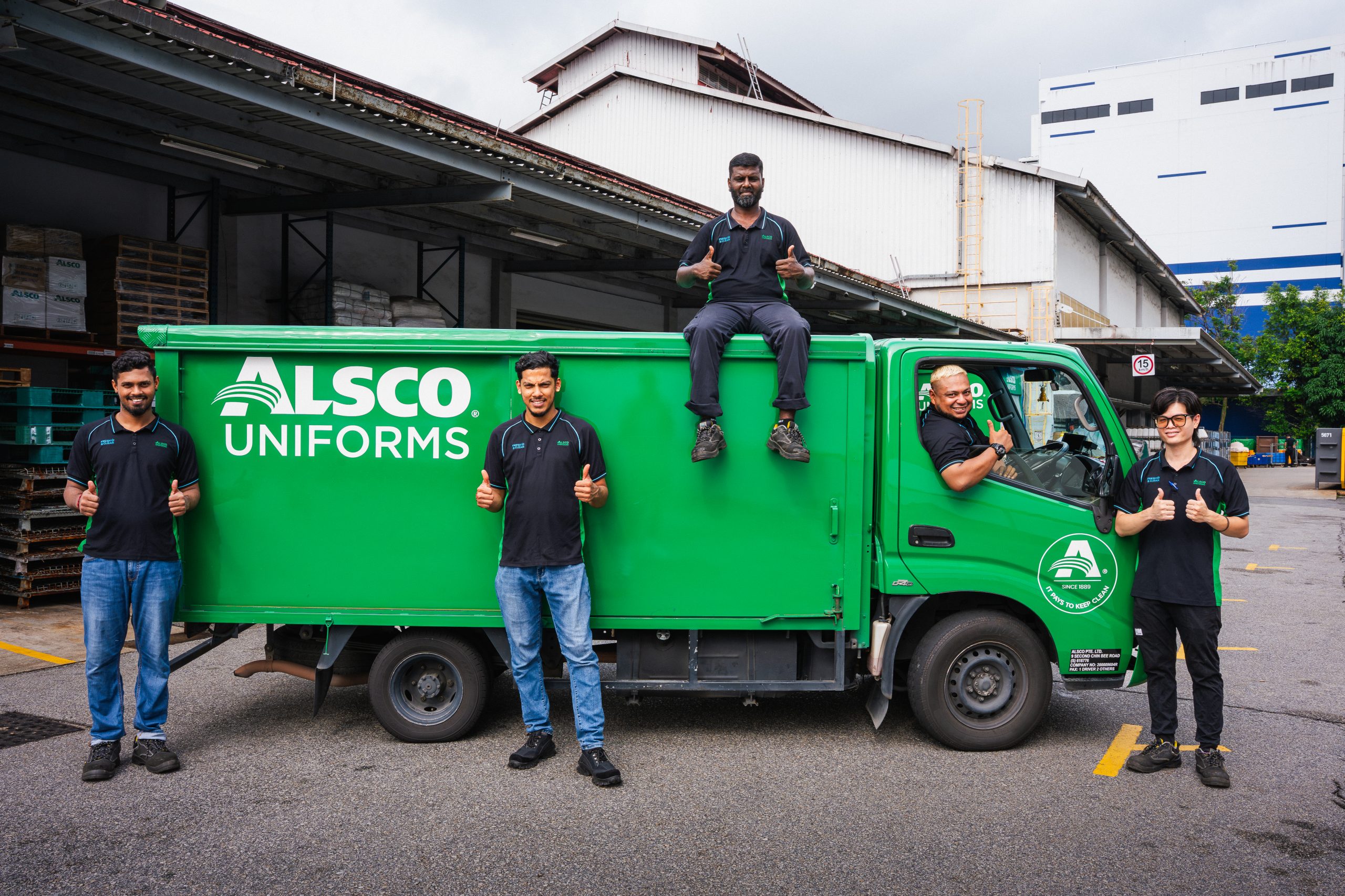 Alsco Uniforms Singapore service and delivery team